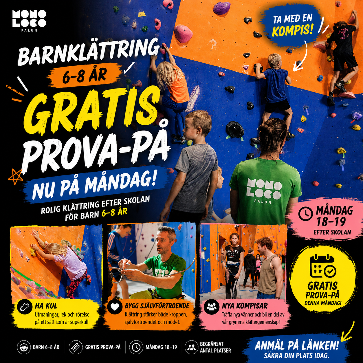 Gratis klätterpass för barn!